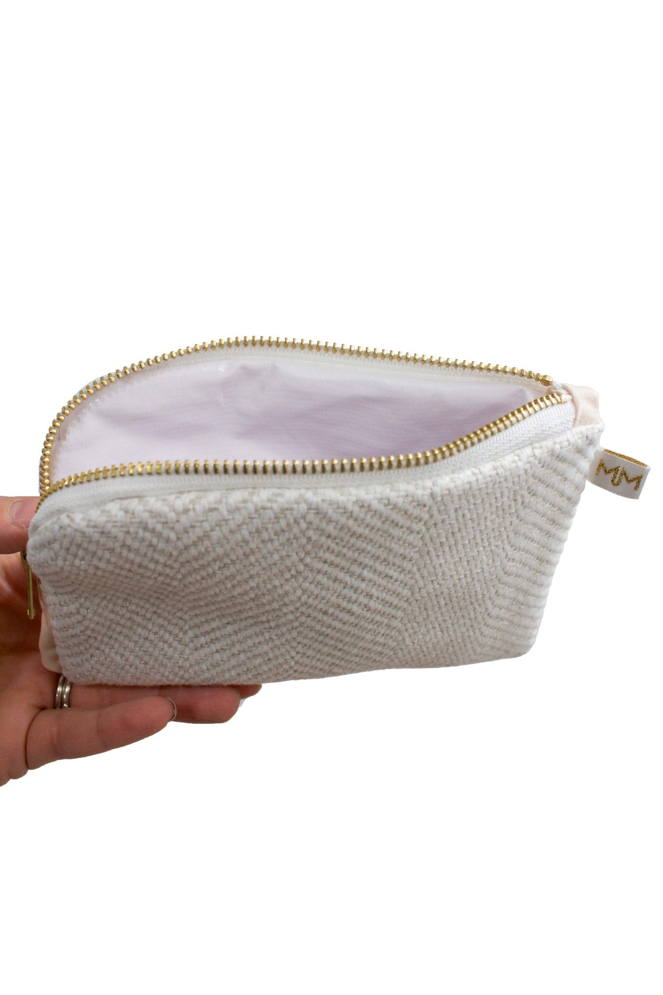 Ivory Herringbone Upcycled Everyday Bag - Modern Makerie