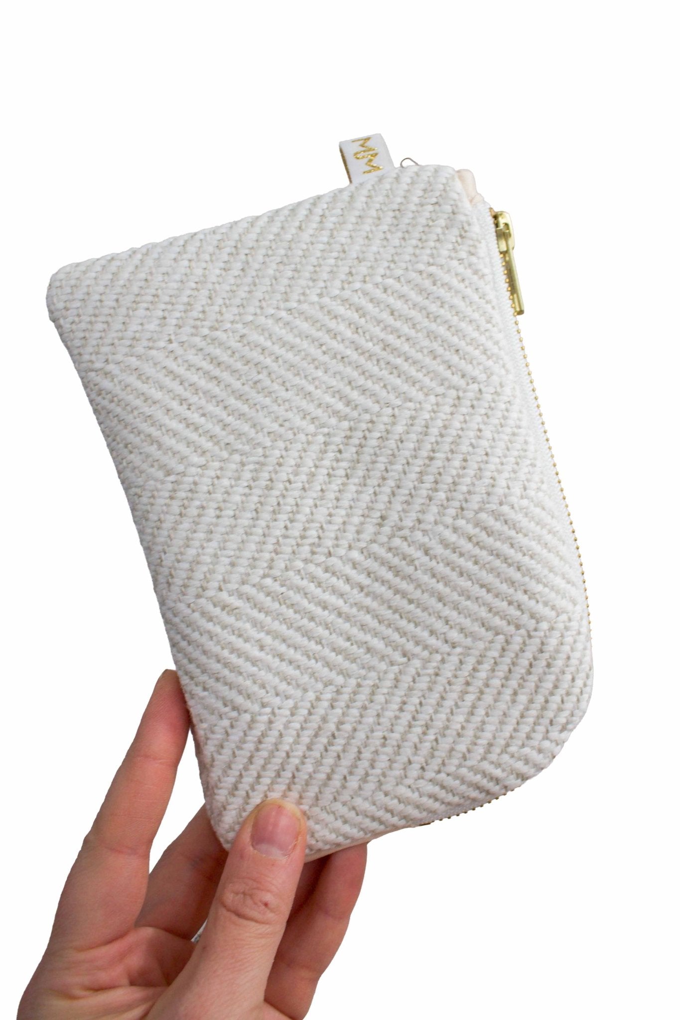 Ivory Herringbone Upcycled Everyday Bag - Modern Makerie