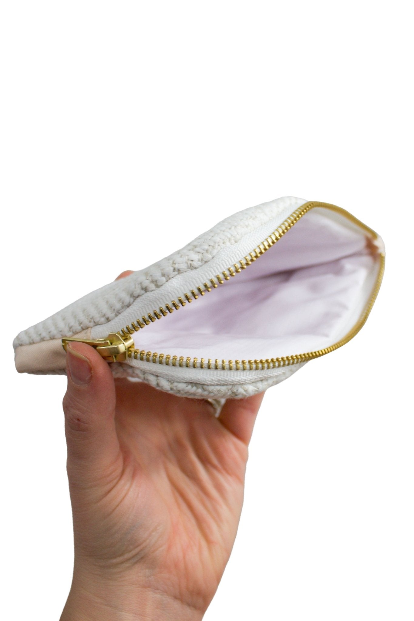 Ivory Herringbone Upcycled Everyday Bag - Modern Makerie