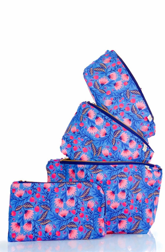 Jess Phoenix Bay Blossoms 4 Piece Cosmetic and Toiletry Bag Set - Modern Makerie