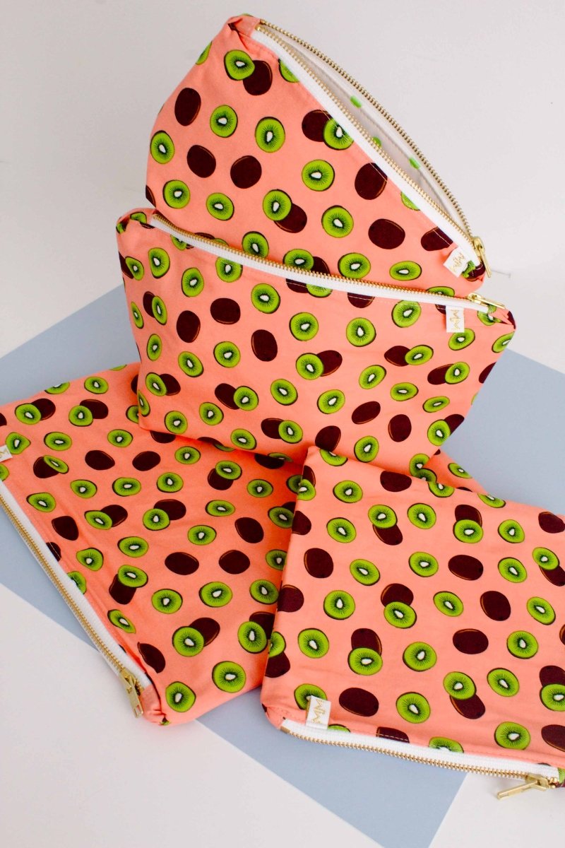 Kiwi 4 Piece Summer Cosmetic & Wet Bag Set - Modern Makerie