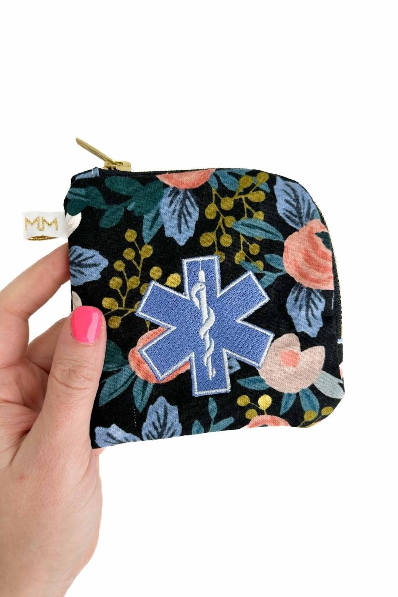Midnight Garden Mini First Aid Pouch with Mesh Pocket - Modern Makerie