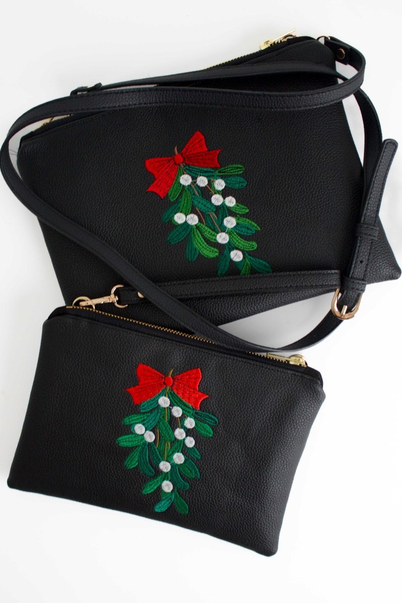 Mistletoe Convertible Crossbody Wristlet+ with Compartments - Modern Makerie