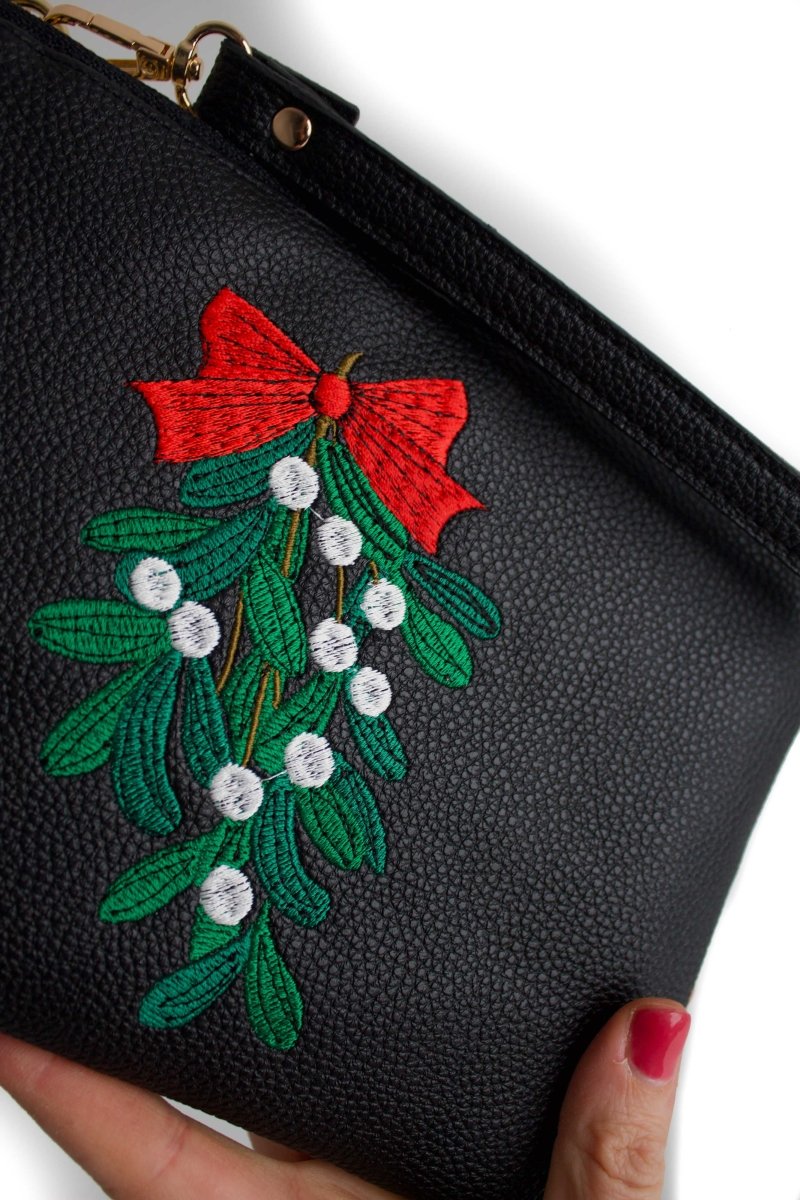 Mistletoe Convertible Crossbody Wristlet+ with Compartments - Modern Makerie