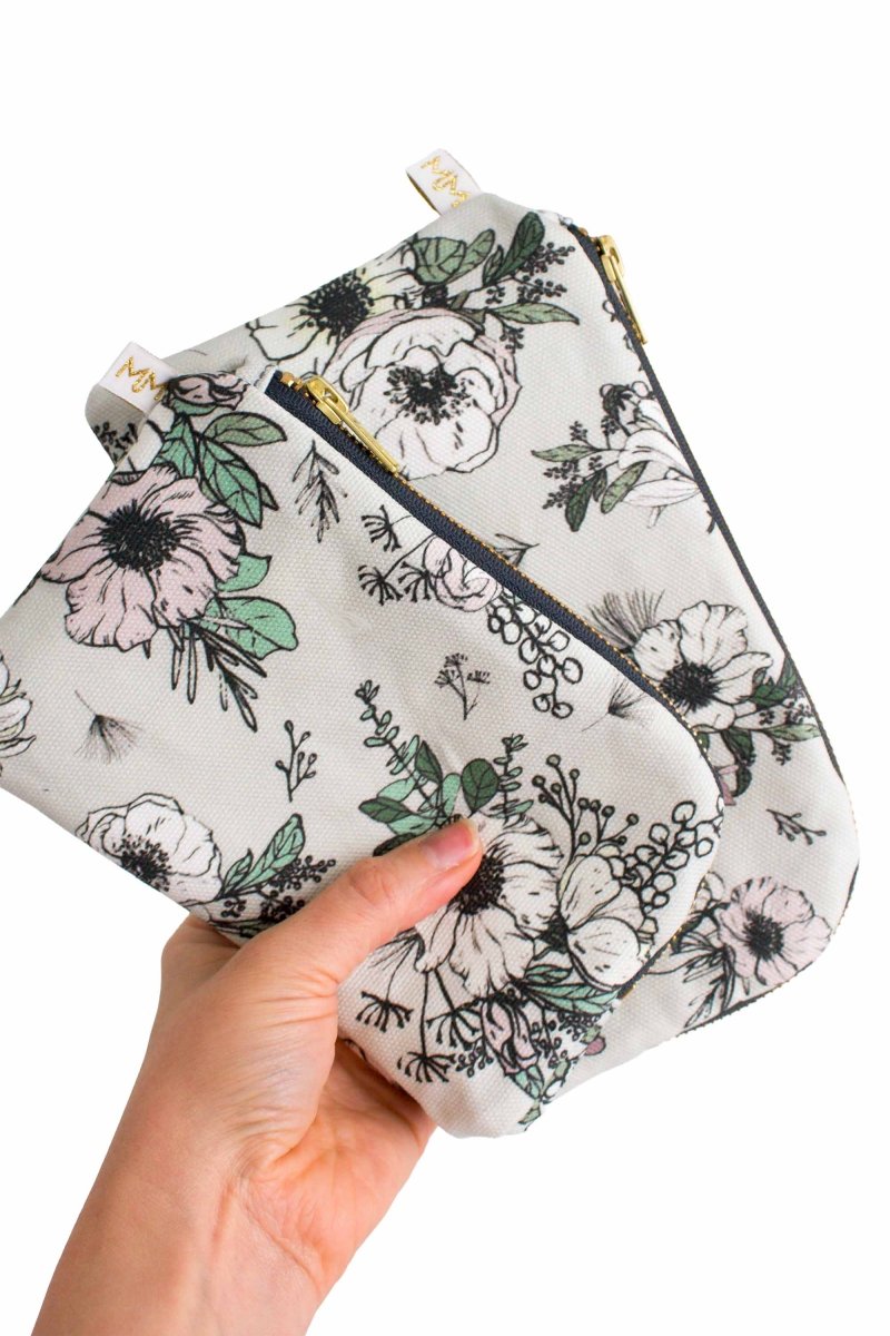Modern Poppy Duo – Everyday+ Pouch + Everyday Pouch Set - Modern Makerie