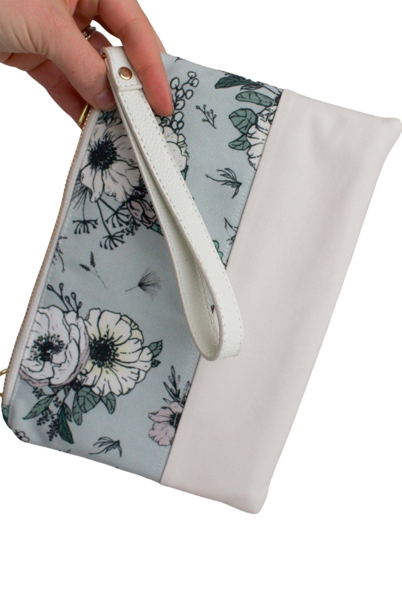 Modern Poppy Vegan Leather Wristlet – Convertible Crossbody Wallet - Modern Makerie