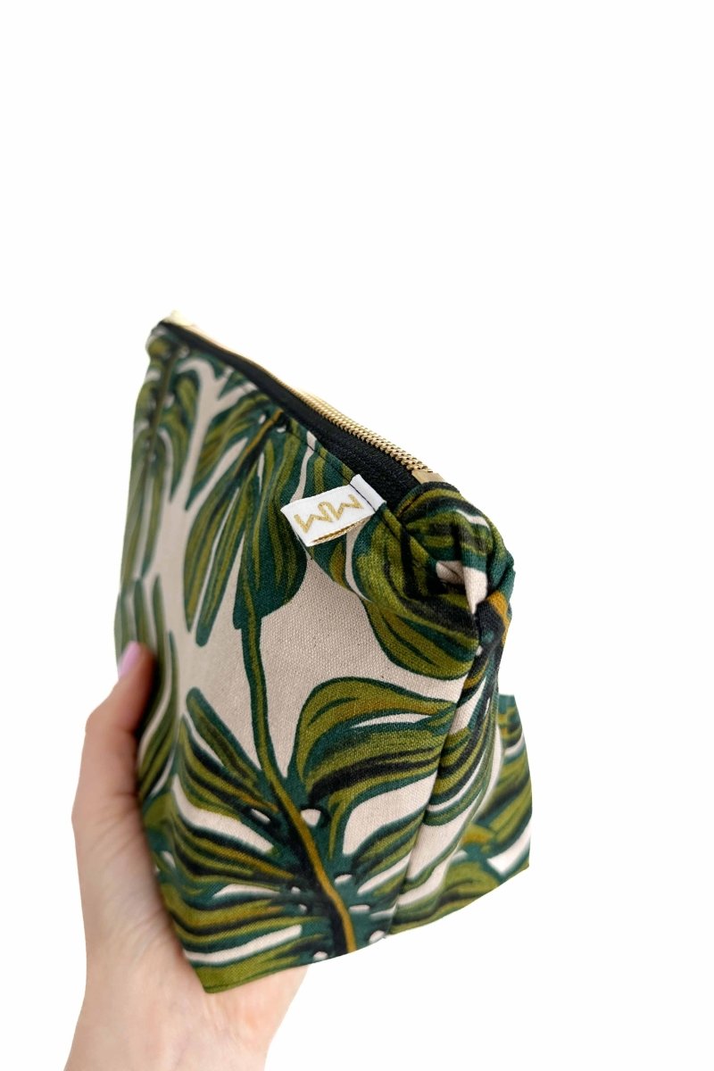 Monstera Canvas Maxx Cosmetic Bag - Modern Makerie