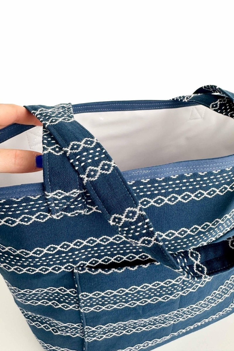 Navy Aztec Everyday Leak - Proof Tote Bag - Modern Makerie