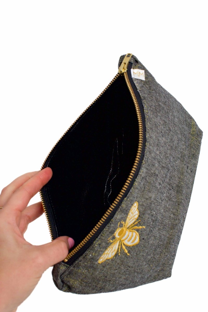 Night Sky Linen Bee Maxx Makeup Bag - Modern Makerie