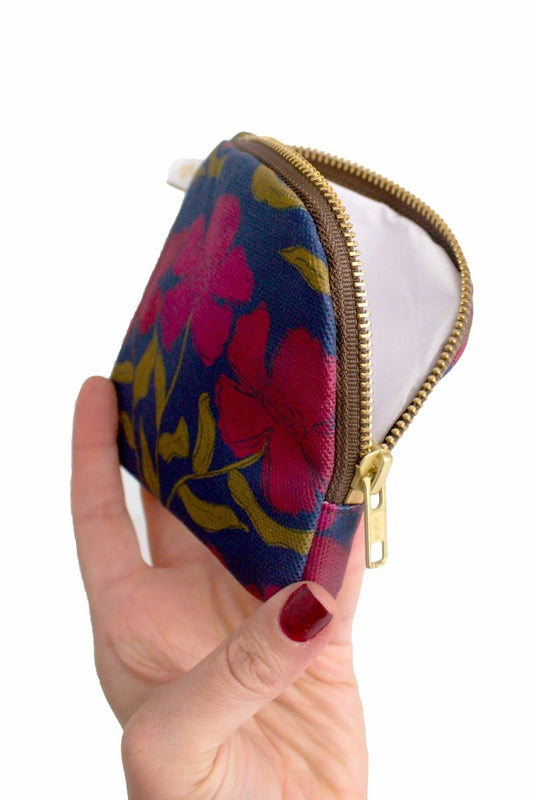 Olive Berry Flora Mini Purse Pouch - Modern Makerie