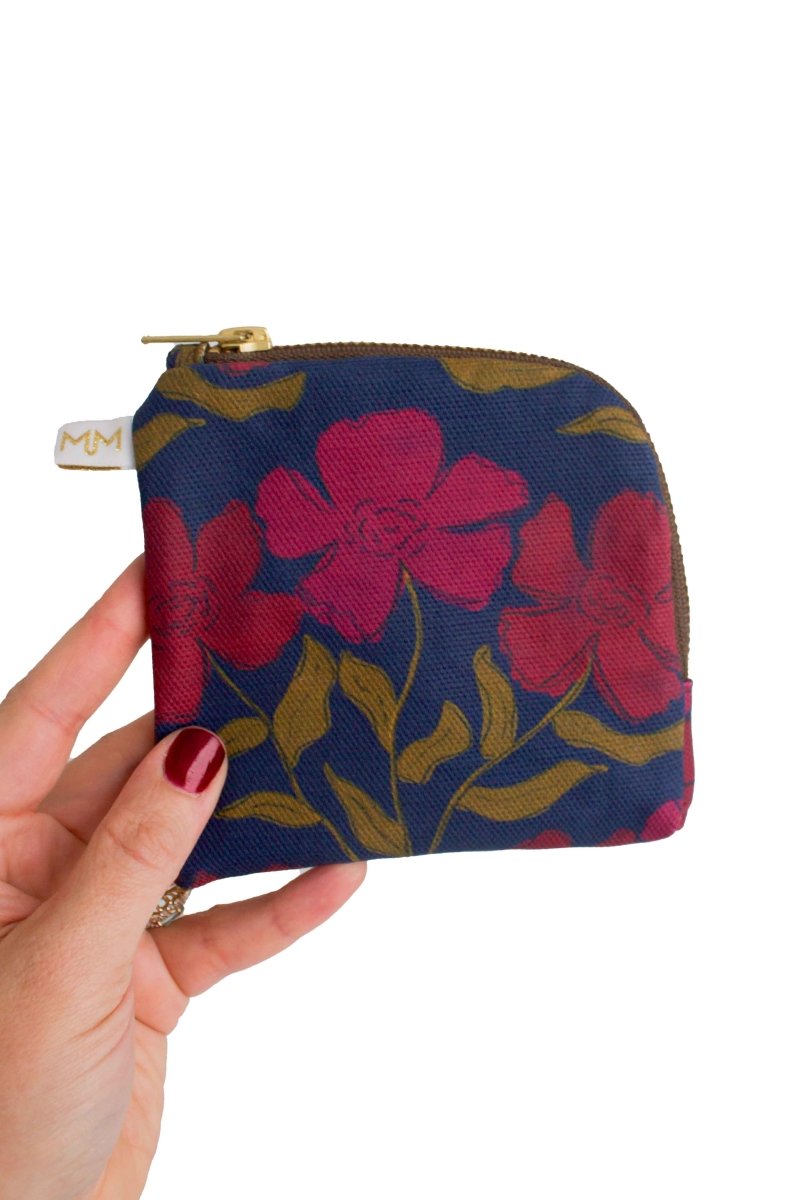 Olive Berry Flora Mini Purse Pouch - Modern Makerie