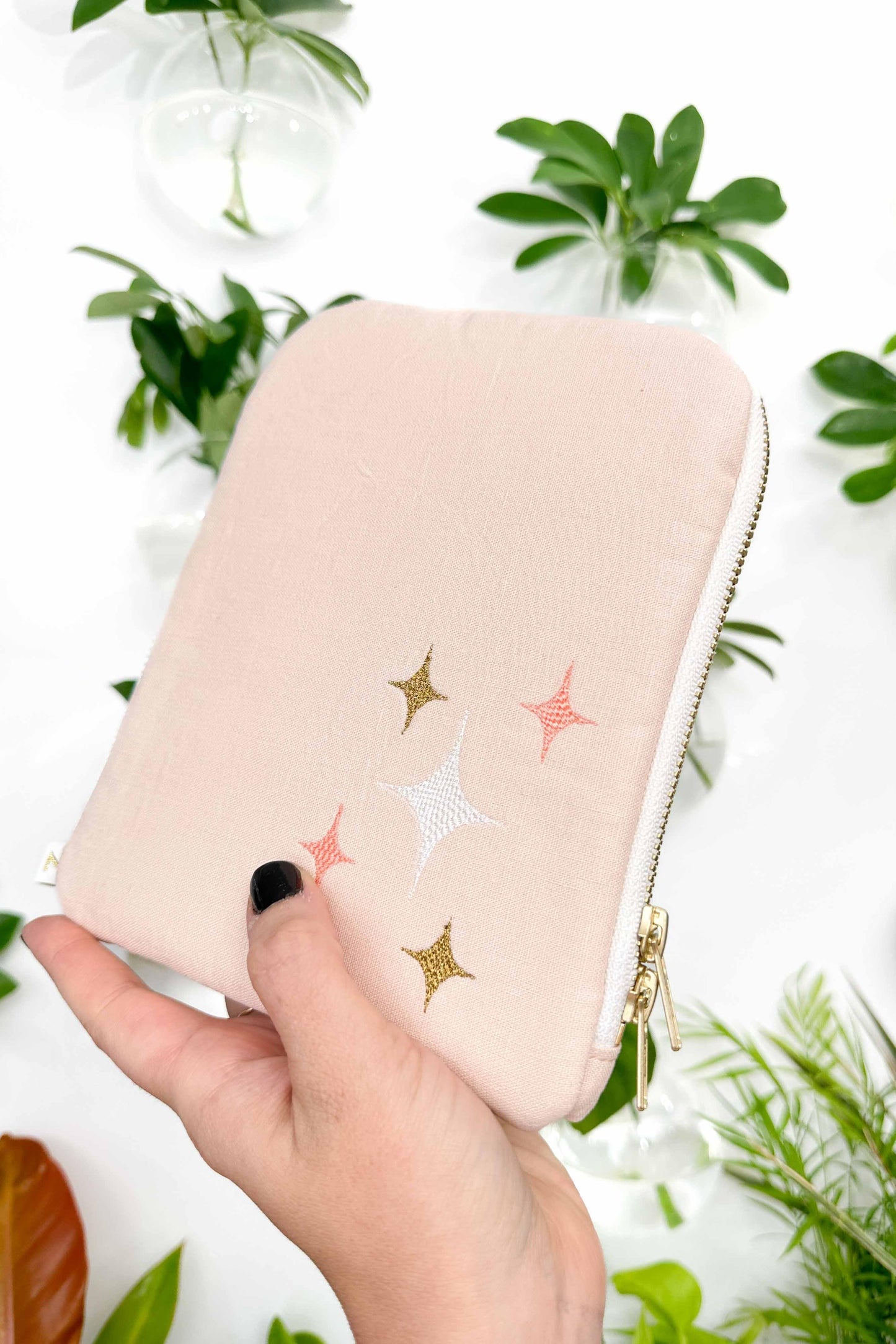 Peach Linen 6.8" Device Tablet Sleeve READY TO SHIP - Modern Makerie