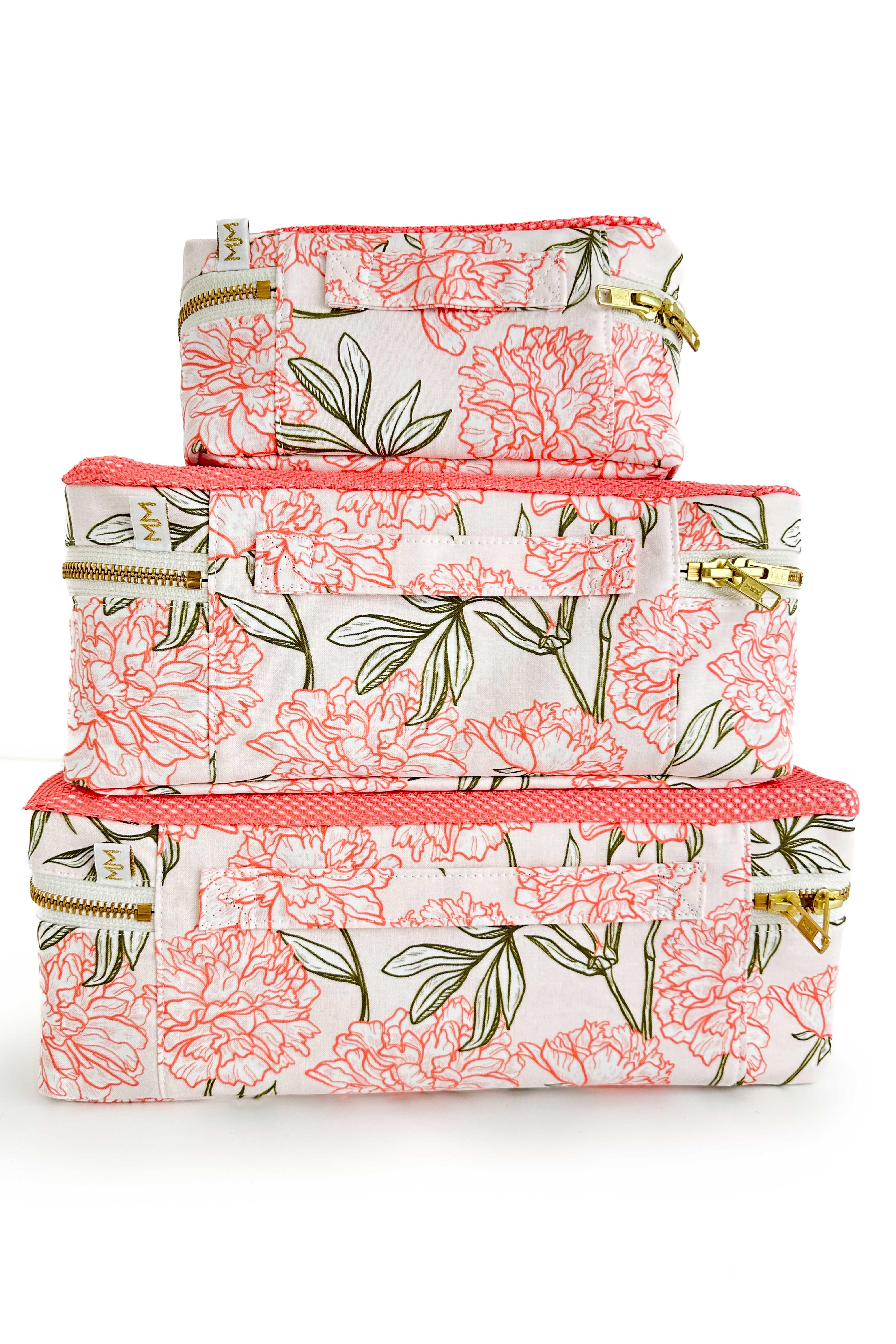 Peony 3pc Luggage Cube Set READY TO SHIP - Modern Makerie