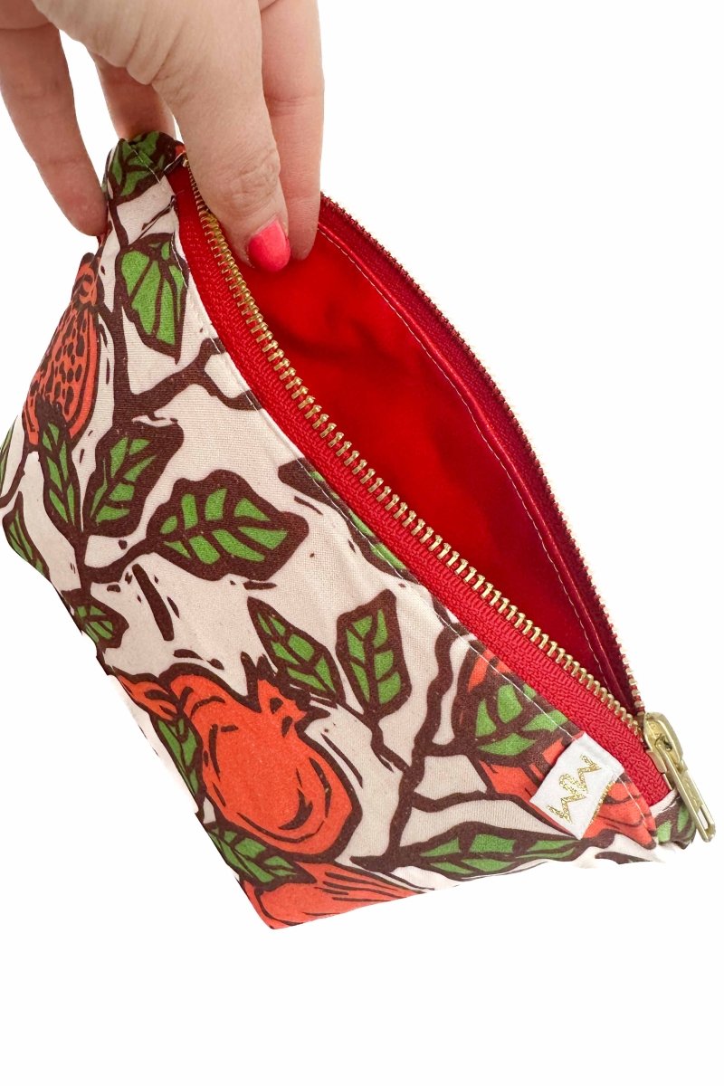 Pomegranate Everyday Leak - Proof Tote & Cosmetic Bag Bundle - Modern Makerie