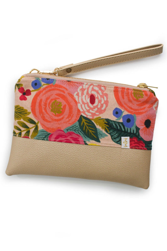 Primrose Garden Canvas Convertible Crossbody Wristlet+ XL - Modern Makerie