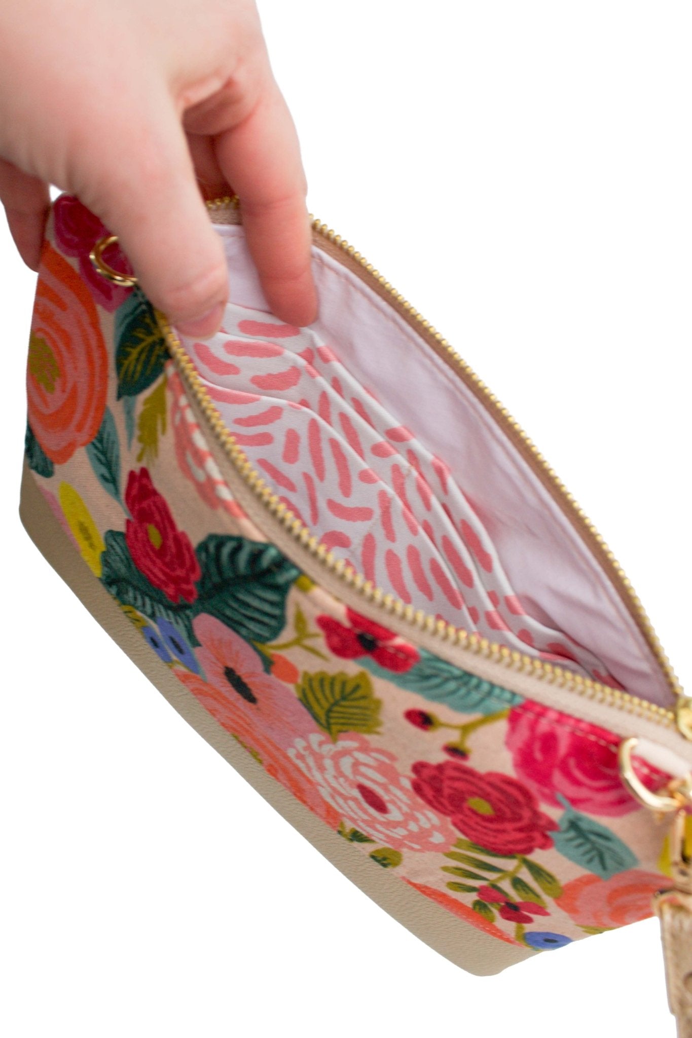 Primrose Garden Canvas Convertible Crossbody Wristlet+ XL - Modern Makerie
