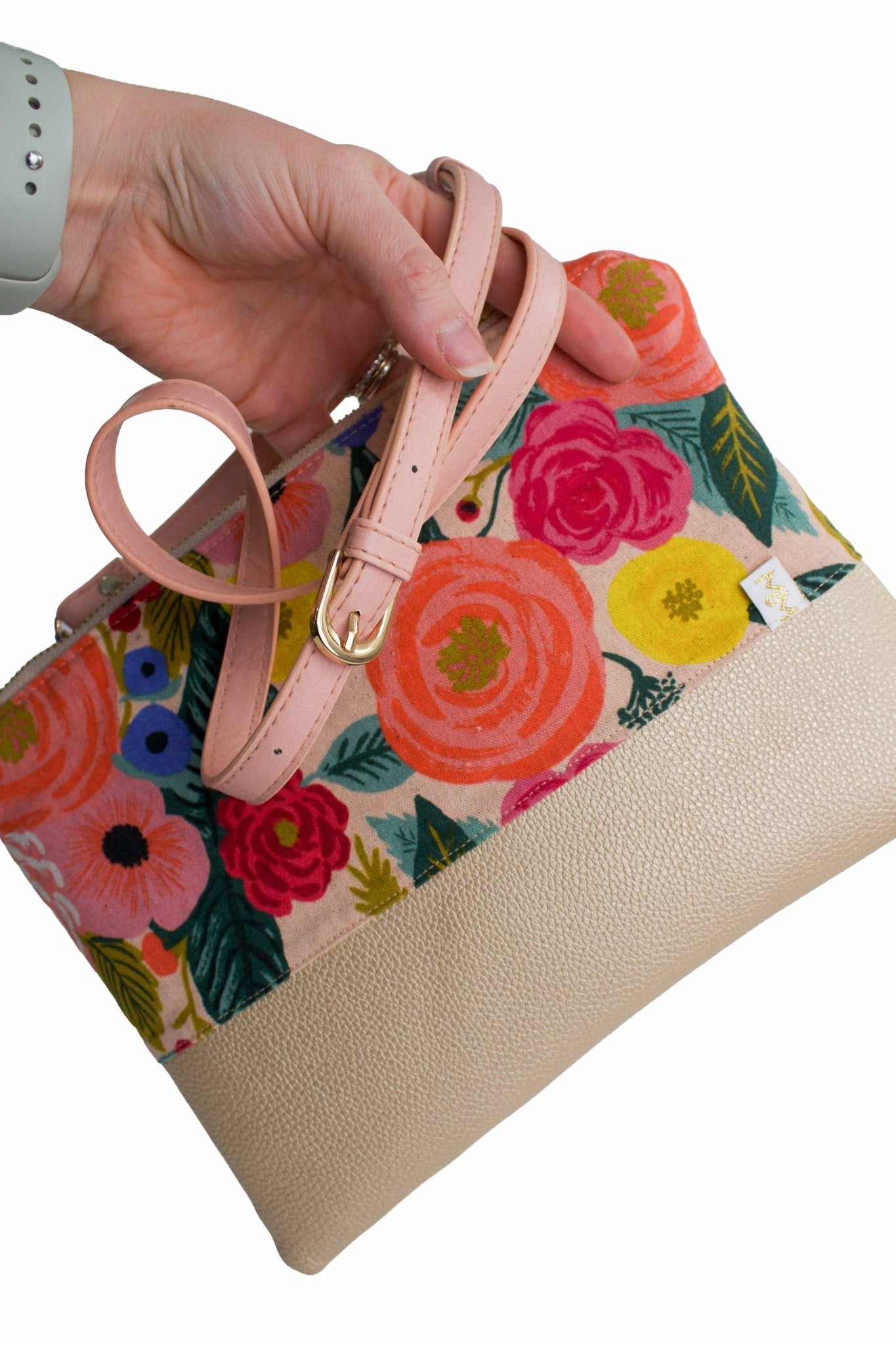 Primrose Garden Canvas Convertible Crossbody Wristlet+ XL - Modern Makerie
