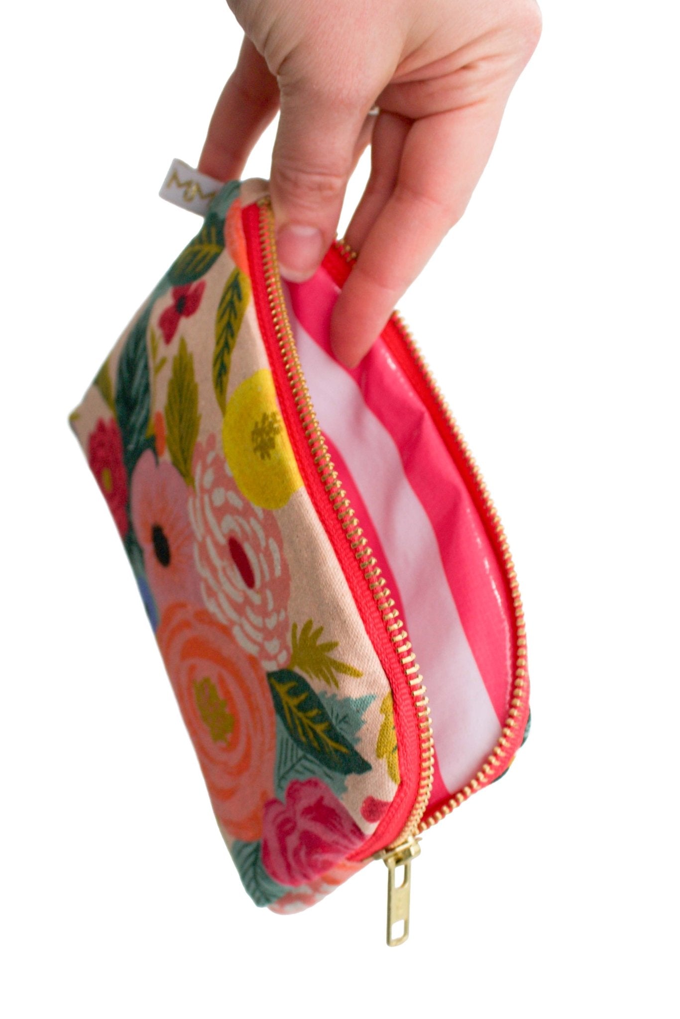 Primrose Garden Canvas Everyday Essentials & Makeup Pouch - Modern Makerie