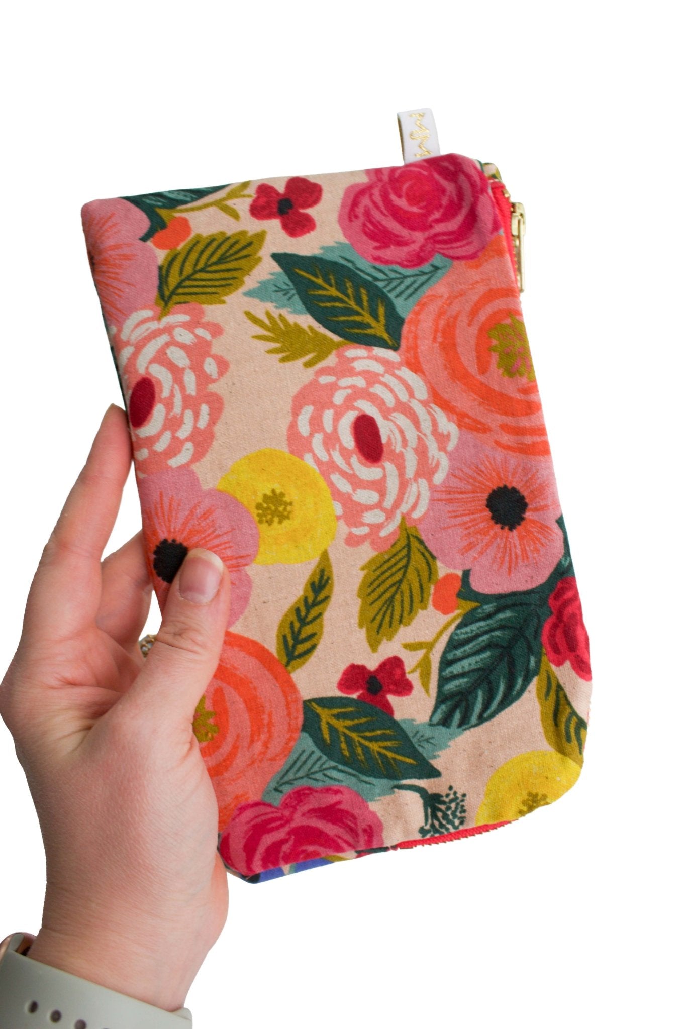 Primrose Garden Canvas Everyday Plus Essentials & Makeup Pouch - Modern Makerie