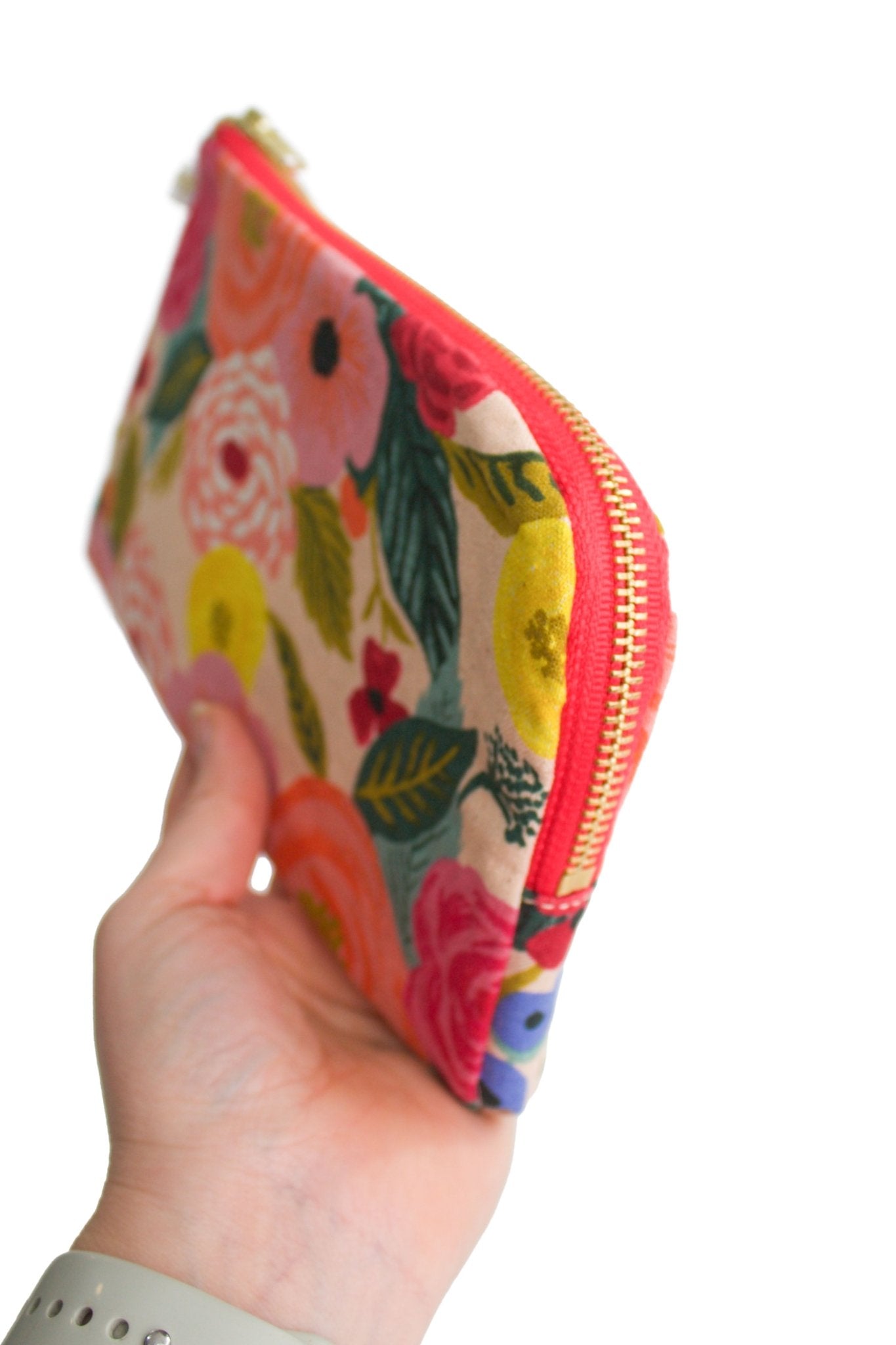 Primrose Garden Canvas Everyday Plus Essentials & Makeup Pouch - Modern Makerie