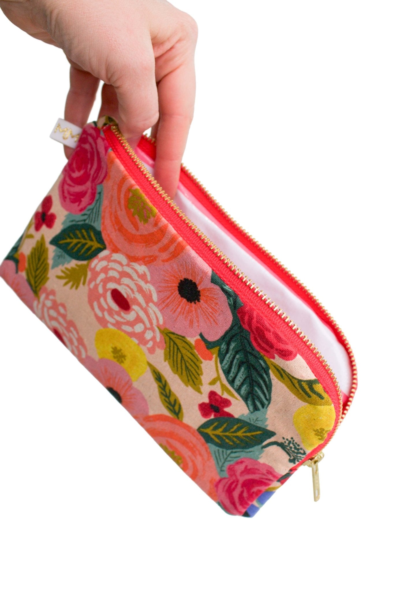 Primrose Garden Canvas Everyday Plus Essentials & Makeup Pouch - Modern Makerie
