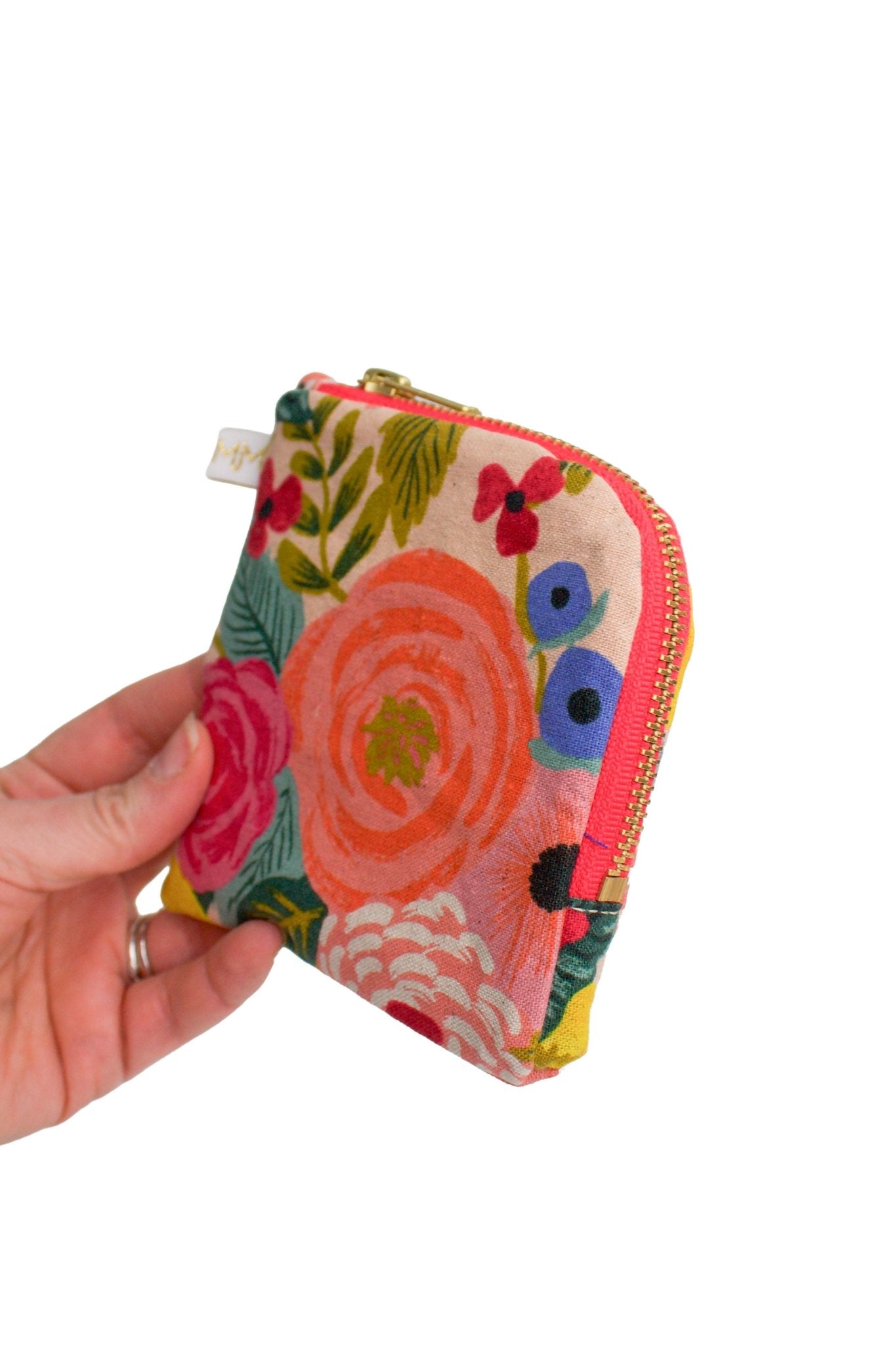 Primrose Garden Canvas Mini Purse Pouch - Modern Makerie