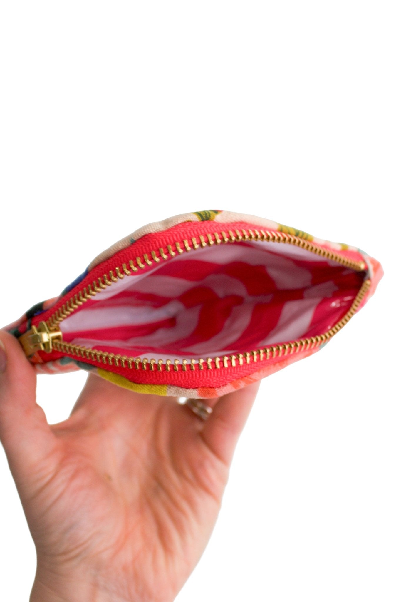 Primrose Garden Canvas Mini Purse Pouch - Modern Makerie