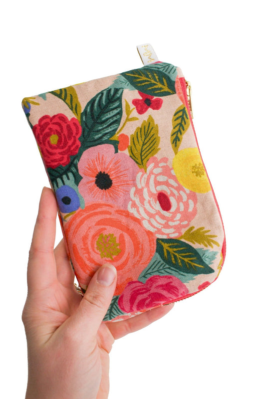 Primrose Garden Canvas Pouch – Everyday Essential Oil Travel Bag with Loops - Modern Makerie