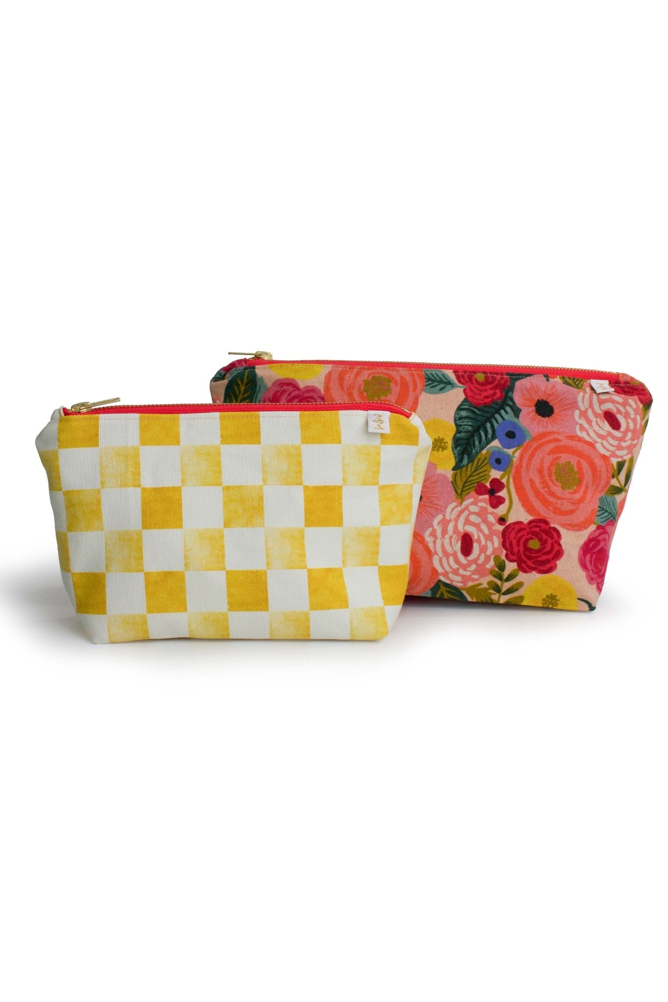 Primrose Garden & Checker Mini Maxx & Maxx Toiletry & Makeup Bags - Modern Makerie