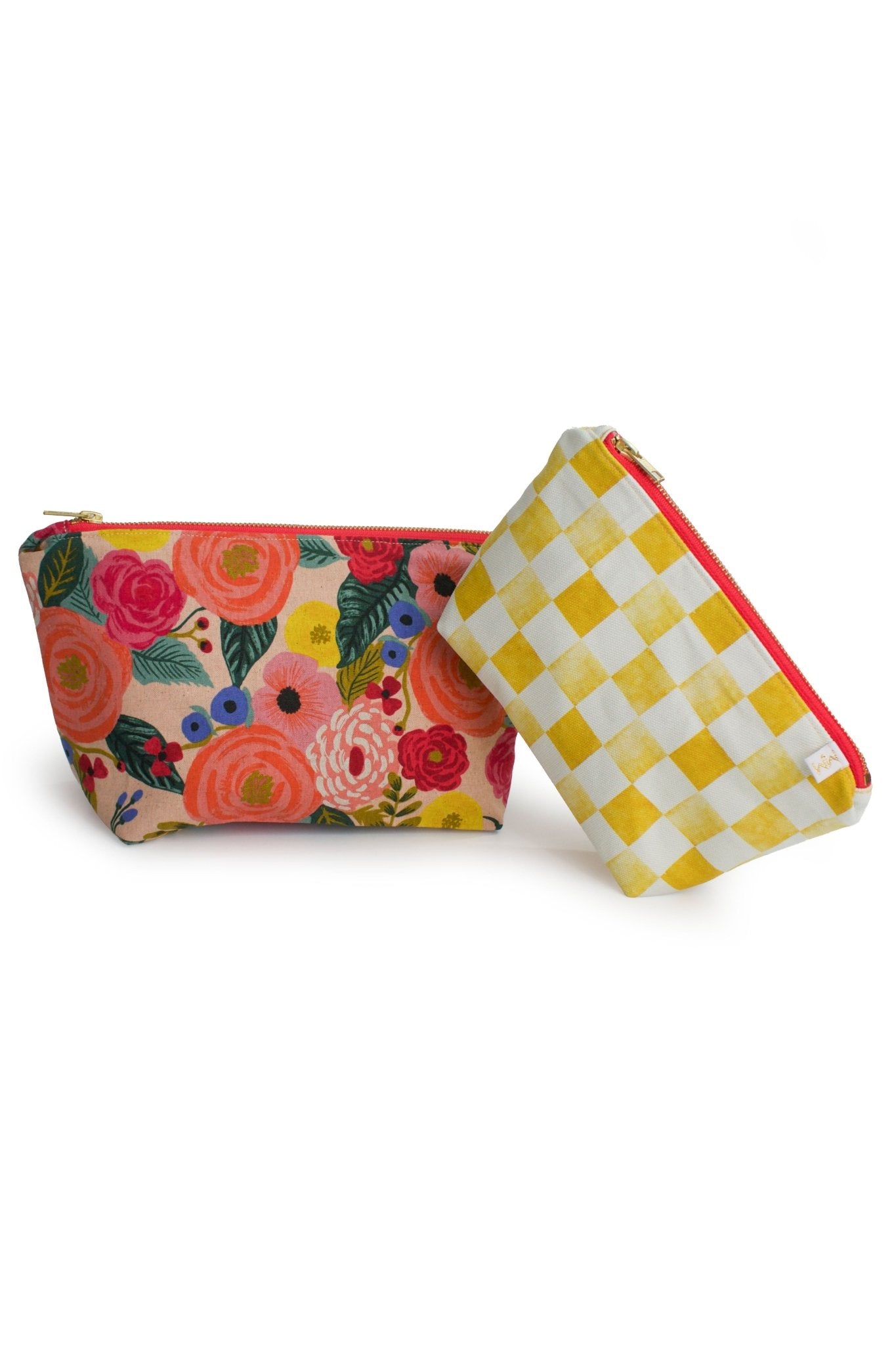Primrose Garden & Checker Mini Maxx & Maxx Toiletry & Makeup Bags - Modern Makerie