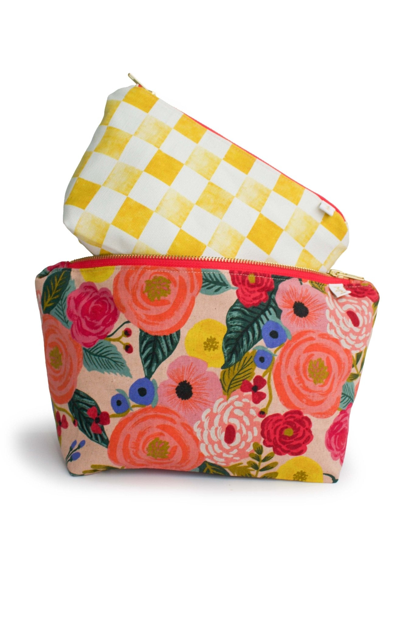Primrose Garden & Checker Mini Maxx & Maxx Toiletry & Makeup Bags - Modern Makerie