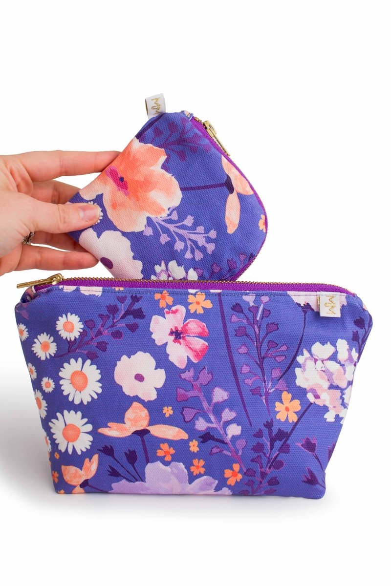 Purple Abstract Duo – Mini Maxx + Mini Pouch Set - Modern Makerie