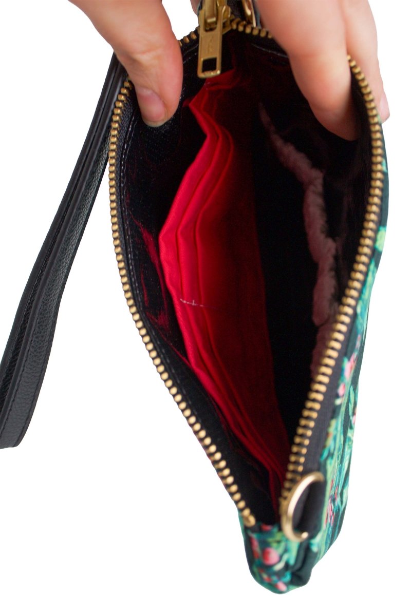 Rainforest Vegan Leather Wristlet – Convertible Crossbody Wallet - Modern Makerie