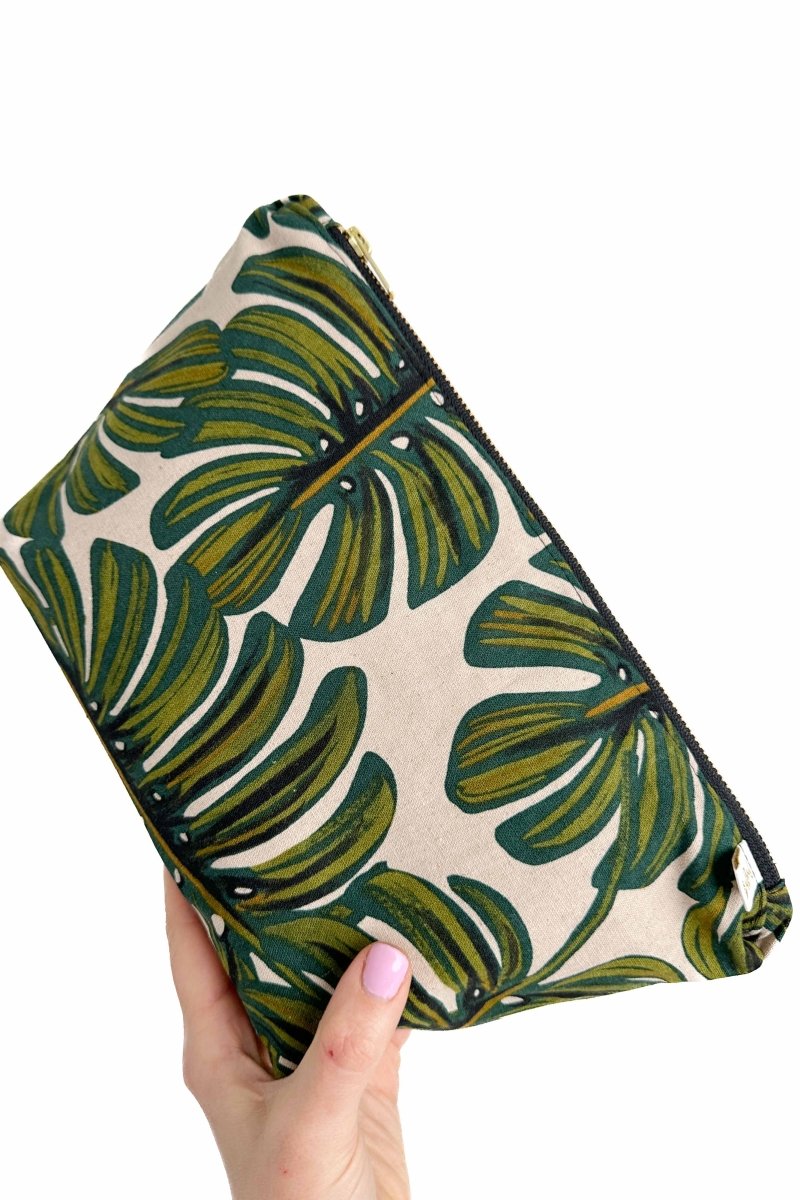 Rifle Paper Co. Monstera Canvas 2 Piece Cosmetic Bag Set - Modern Makerie