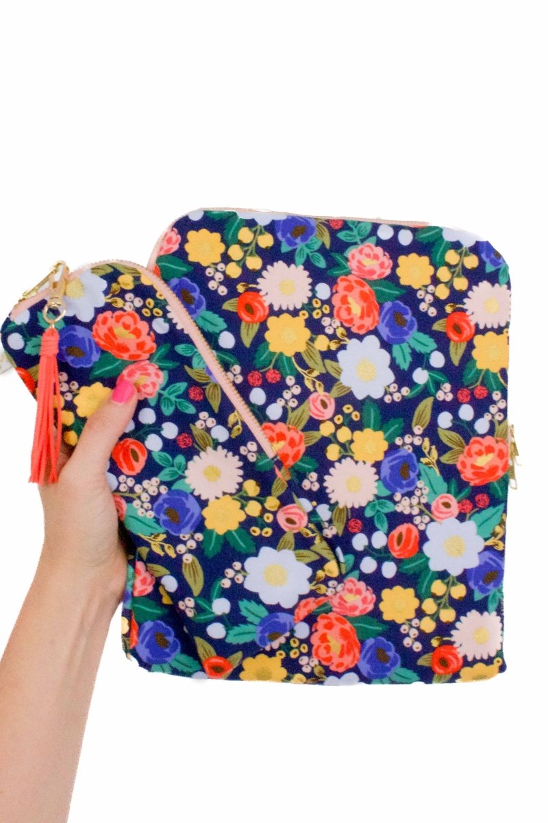 Rifle Paper Co. Vintage Garden 11" iPad Sleeve and Slim Accessory Bag Bundle - Modern Makerie