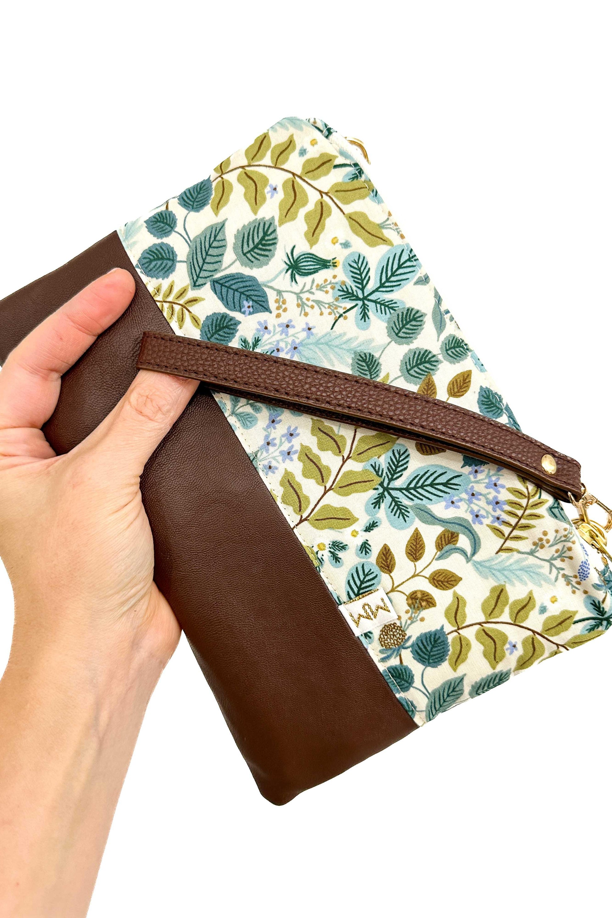 Sage Garden Convertible Crossbody Wristlet+ with Compartments READY TO SHIP - Modern Makerie
