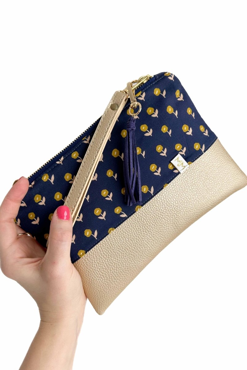 Simply Golden Convertible Crossbody Wristlet+ with Compartments - Modern Makerie