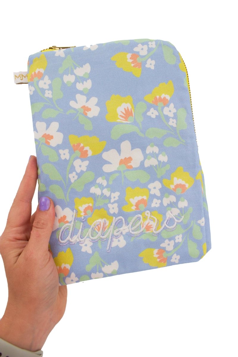 Sunny Meadow Canary Diaper & Wipe Pouch - Modern Makerie