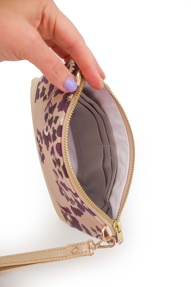 Sunny Meadow in Mulberry Wristlet – Convertible Crossbody Wallet - Modern Makerie