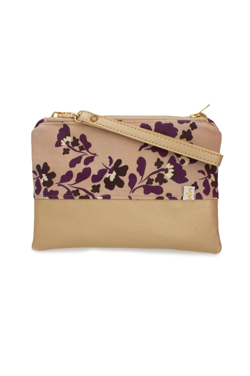 Sunny Meadow in Mulberry Wristlet – Convertible Crossbody Wallet - Modern Makerie
