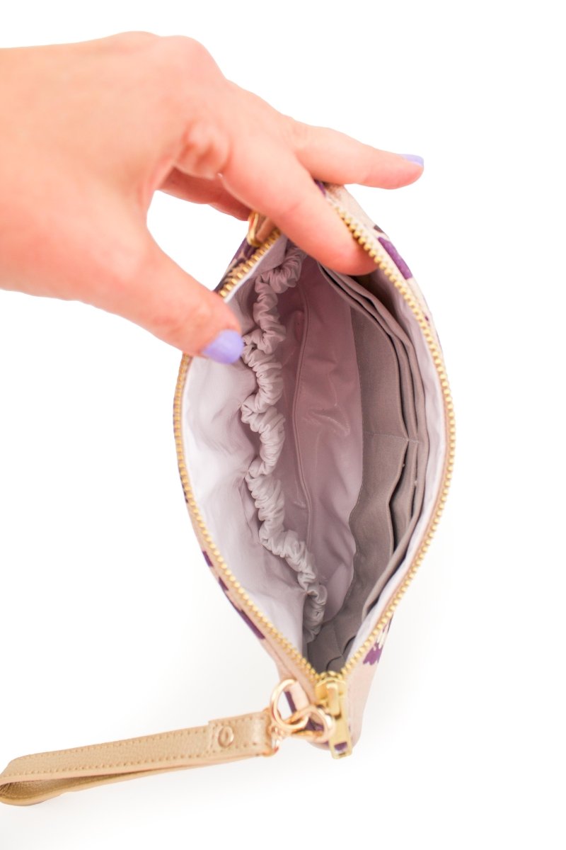 Sunny Meadow in Mulberry Wristlet – Convertible Crossbody Wallet - Modern Makerie