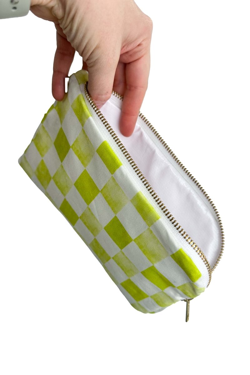 Sunny Meadows in Chartreuse Duo Pouch Set - Modern Makerie