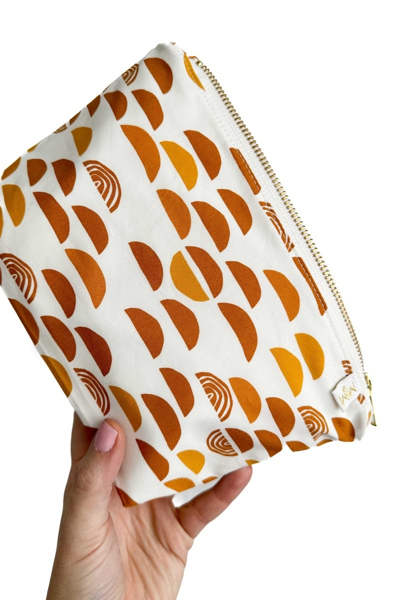 Terra Cotta Mini Maxx Cosmetic Bag - Modern Makerie