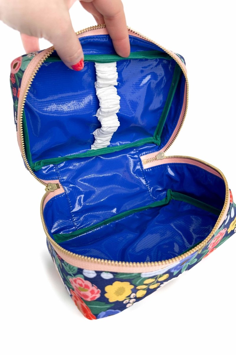 Vintage Garden Mini Cosmetic Cube with Brush Loops - Modern Makerie