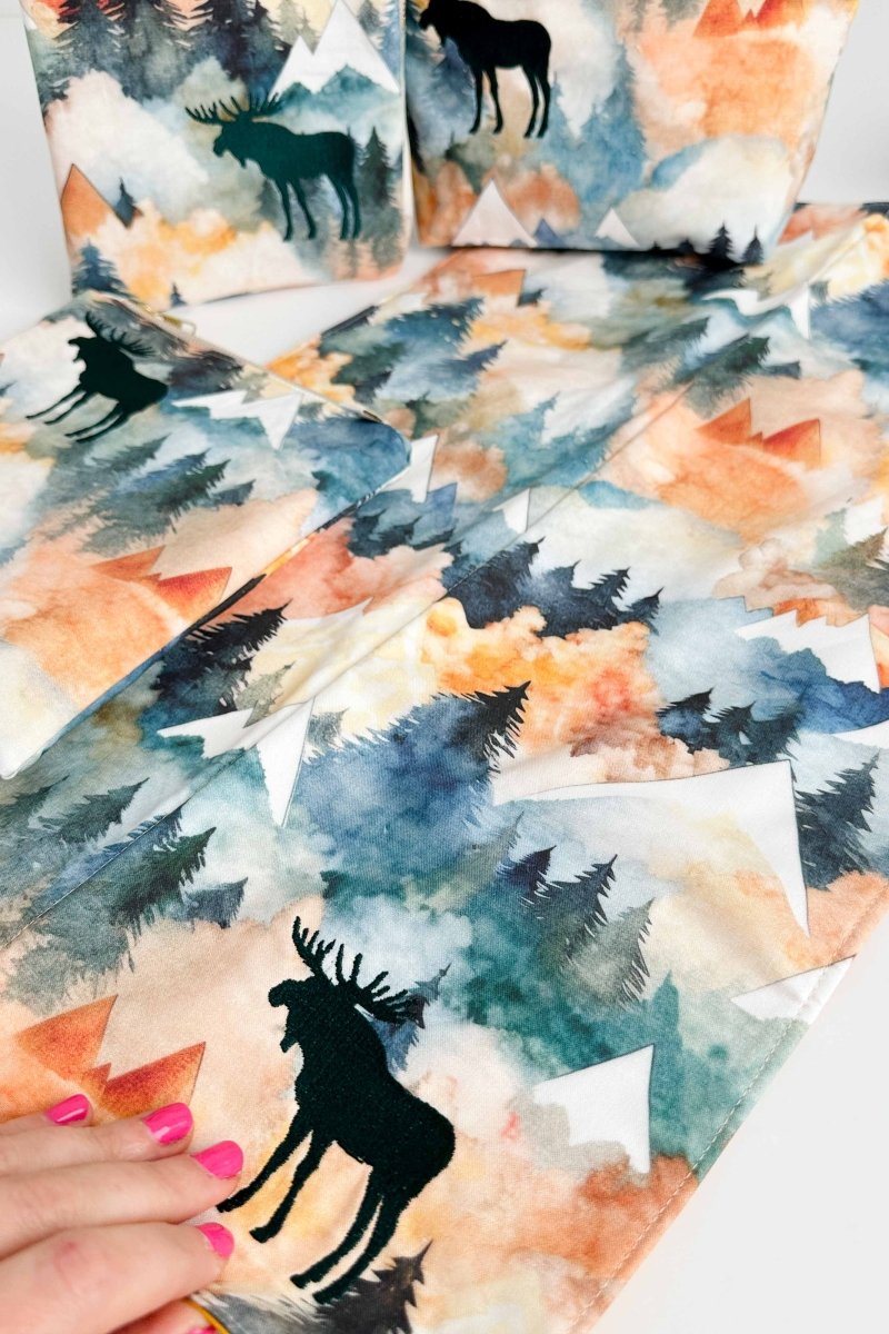 Watercolor Moose Baby Changing Mat - Modern Makerie