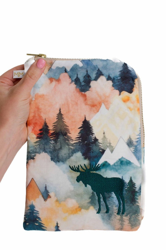 Watercolor Moose Everyday Diaper Pouch - Modern Makerie
