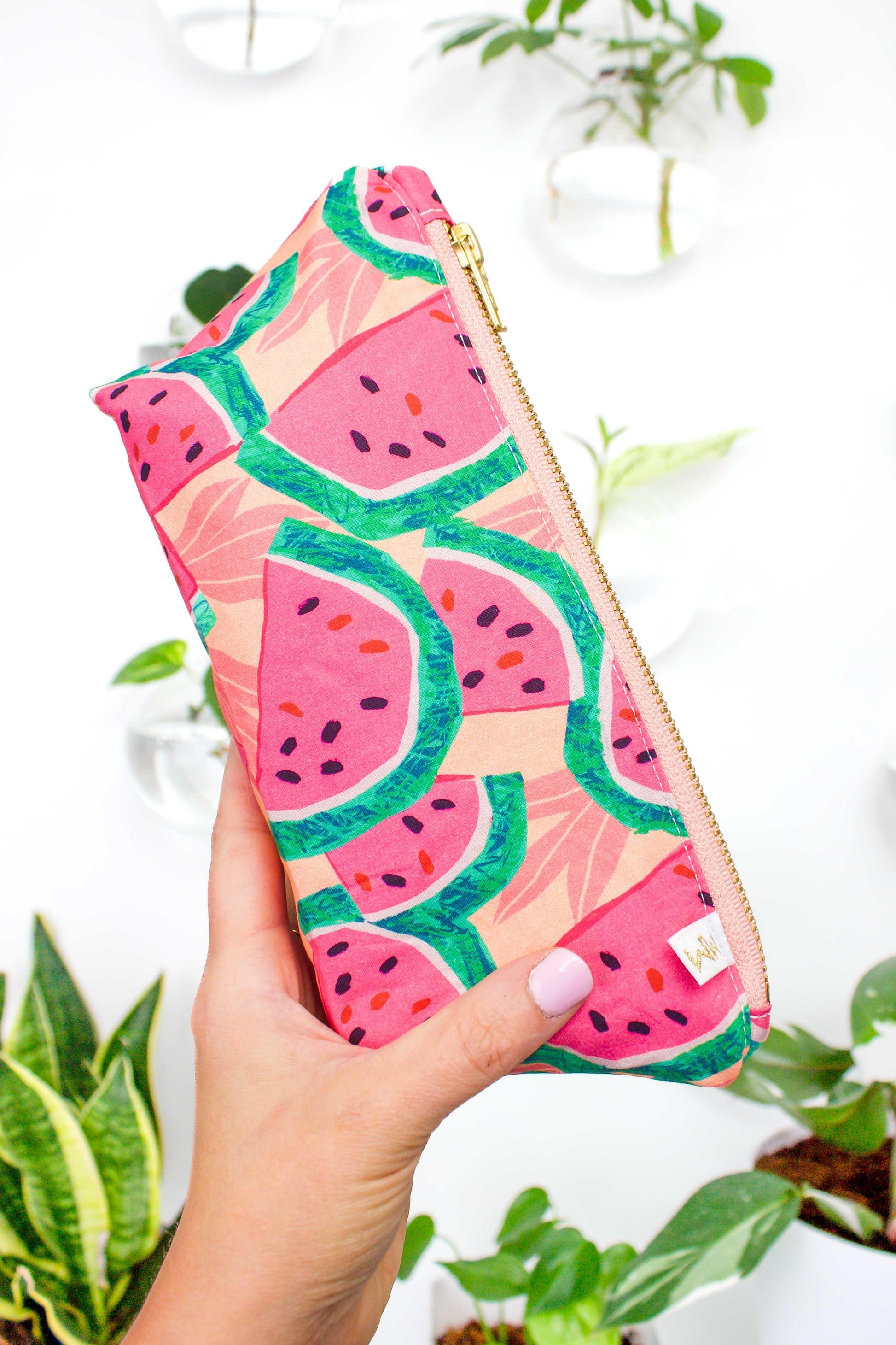Watermelon Stash Travel Bag with Compartments READY TO SHIP - Modern Makerie