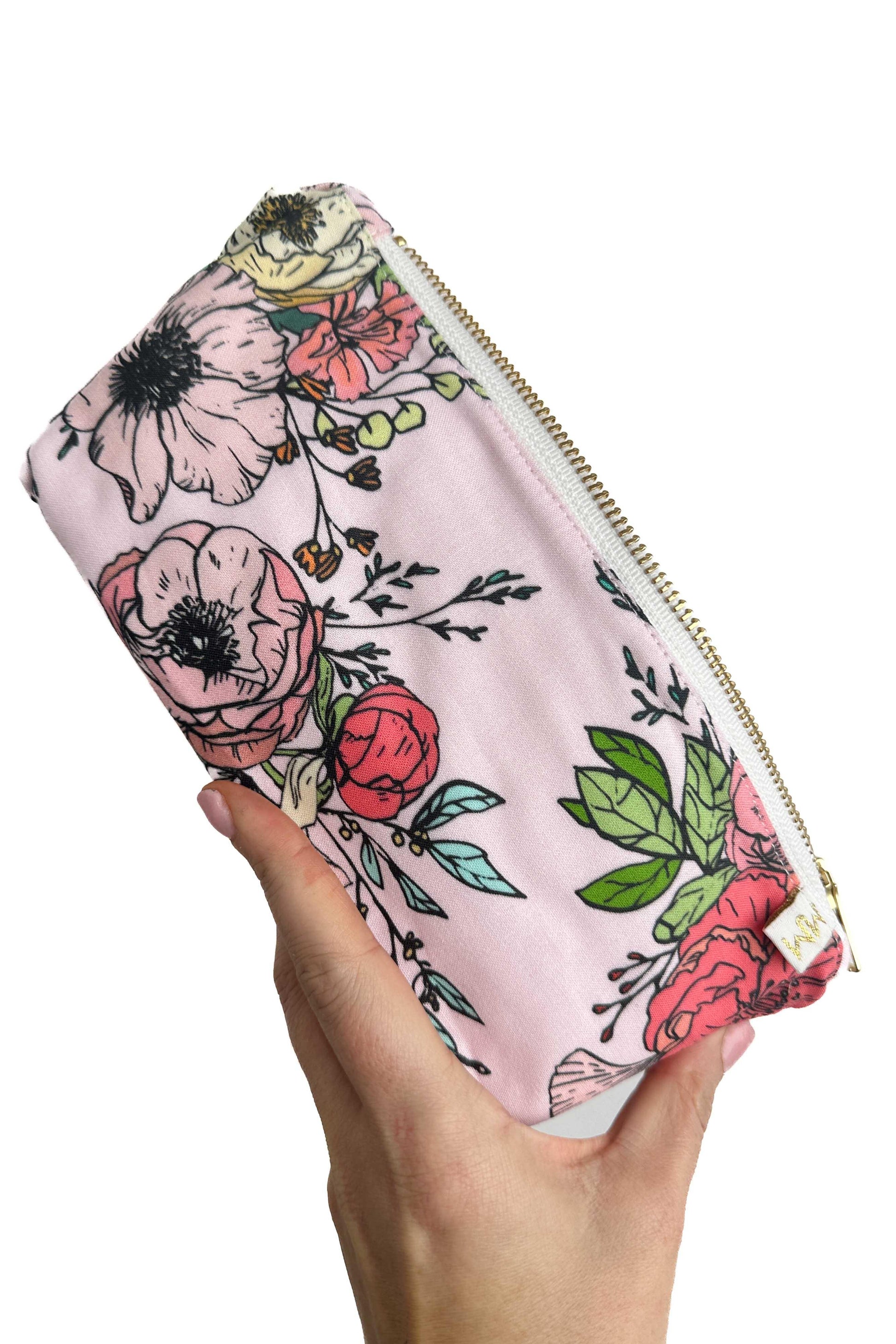 Wild Poppy Stash Travel Bag with Compartments READY TO SHIP - Modern Makerie