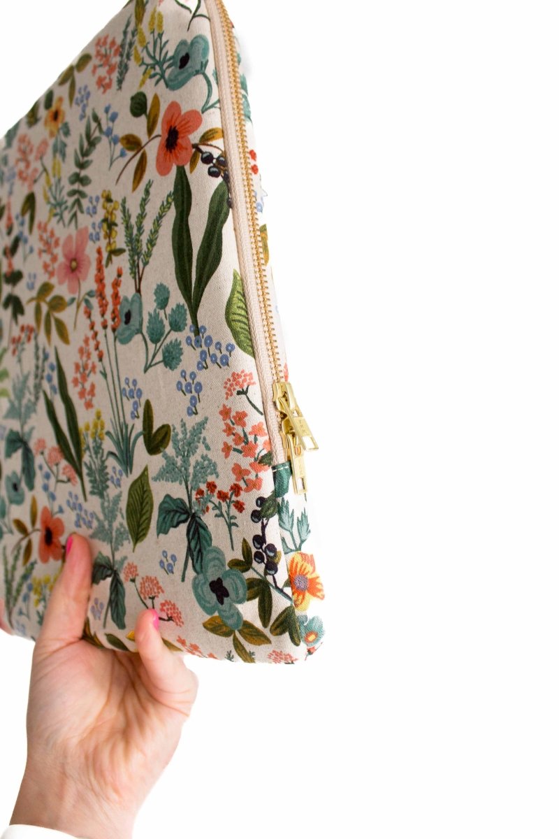 Wildflower Canvas 12.9" Device Tablet Sleeve - Modern Makerie