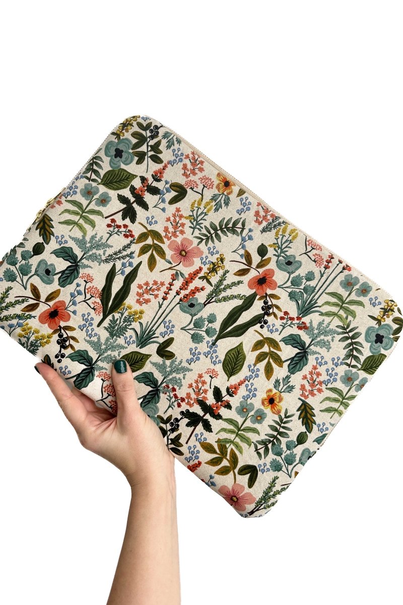 Wildflower Canvas 15 - 16" Laptop Sleeve - Modern Makerie